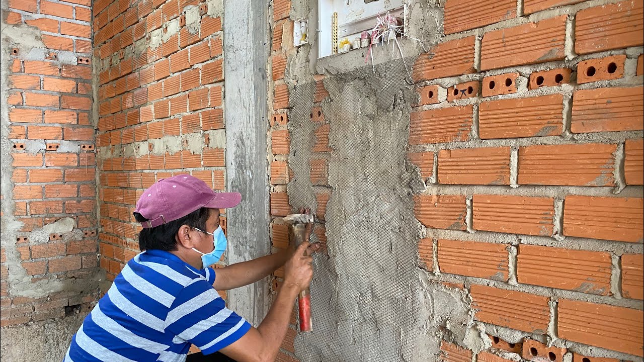 Thi công lưới tô tường chống nứt cho công trình